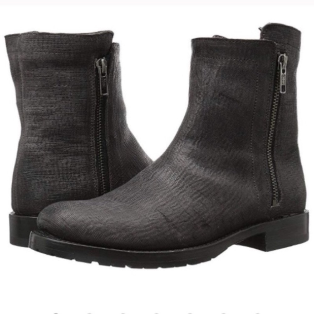 NWT | Frye Natalie Double Zip Boots in Charcoal